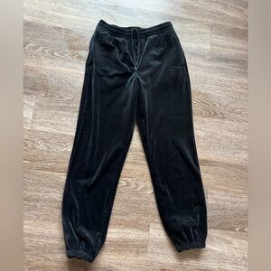Black Velour Jogger Pants - Women's Track Pants